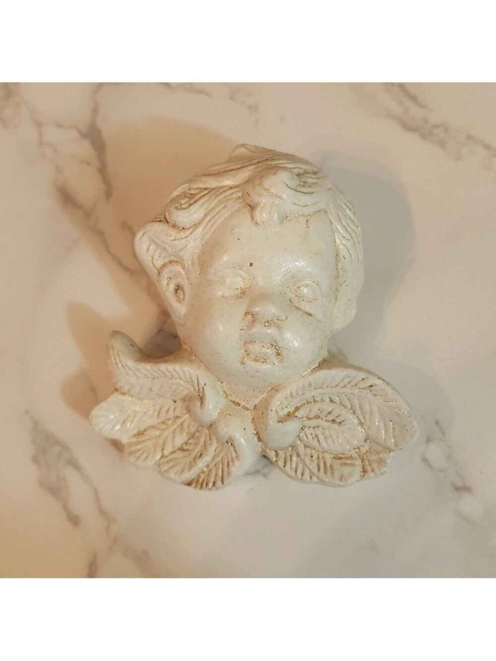 Plaster Vintage angel Cherub head wall decor